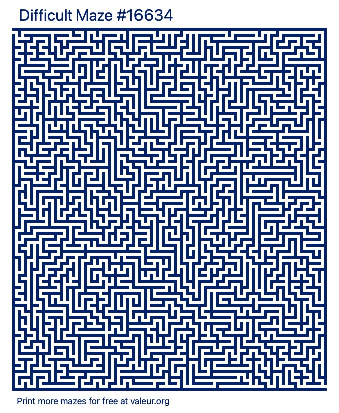 Free Printable Difficult Maze number 16634