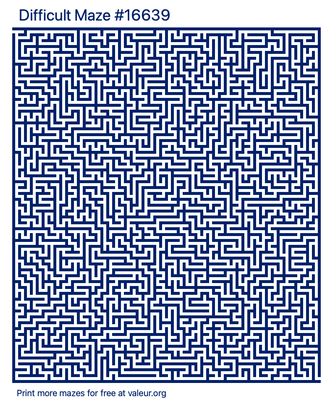 Free Printable Difficult Maze number 16639
