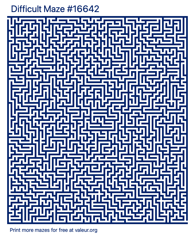 Free Printable Difficult Maze number 16642
