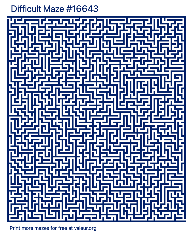 Free Printable Difficult Maze number 16643