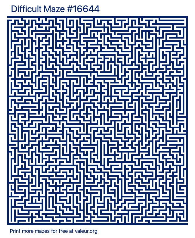 Free Printable Difficult Maze number 16644