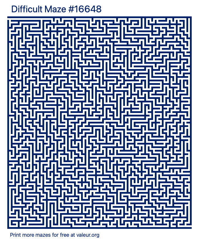 Free Printable Difficult Maze number 16648