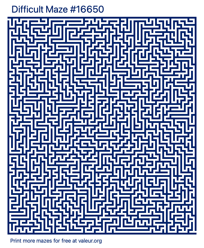 Free Printable Difficult Maze number 16650