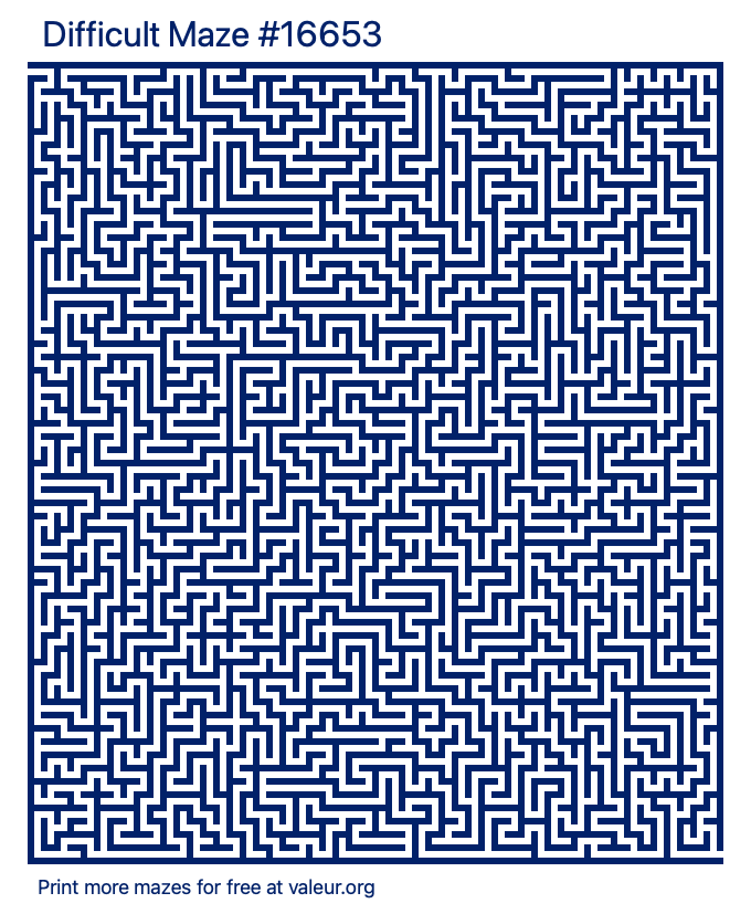 Free Printable Difficult Maze number 16653