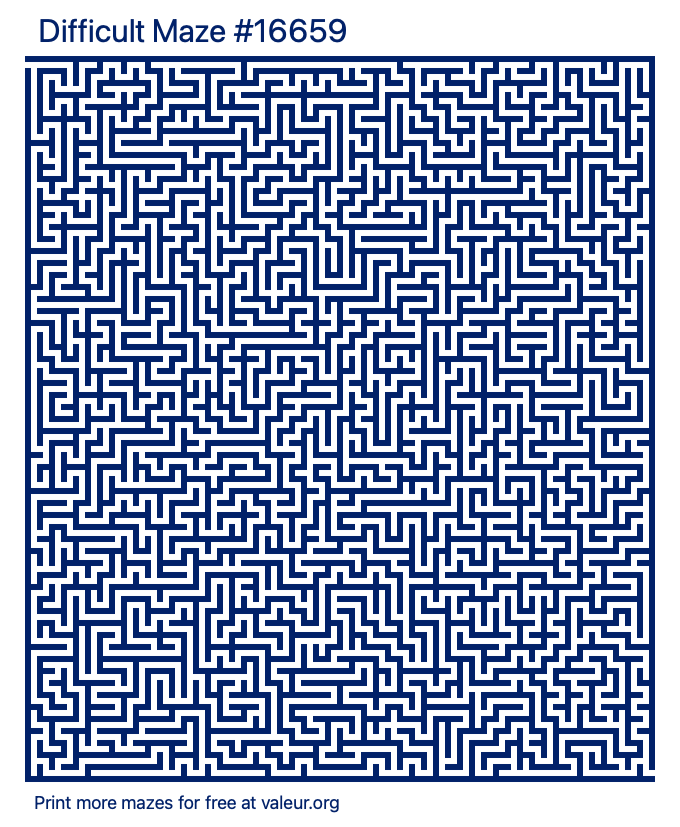 Free Printable Difficult Maze number 16659