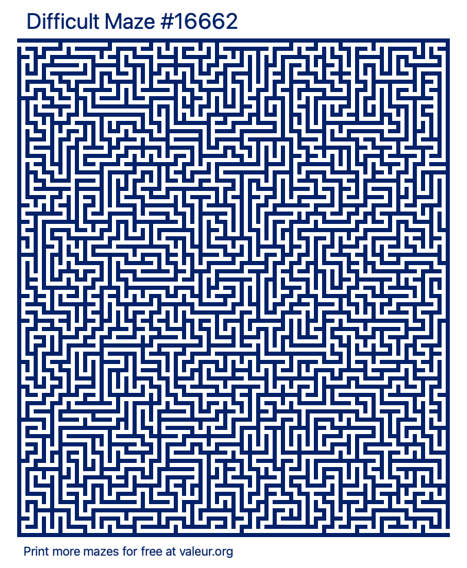 Free Printable Difficult Maze number 16662