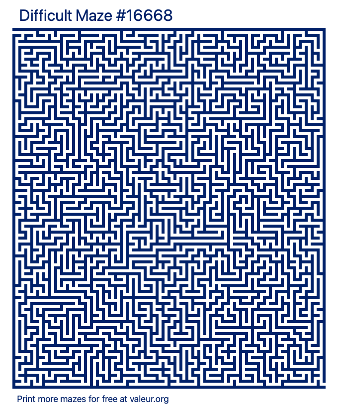 Free Printable Difficult Maze number 16668