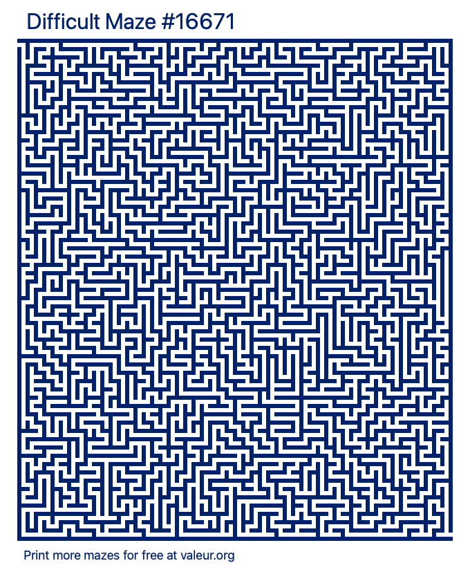 Free Printable Difficult Maze number 16671