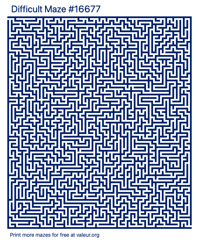 Free Printable Difficult Maze number 16677
