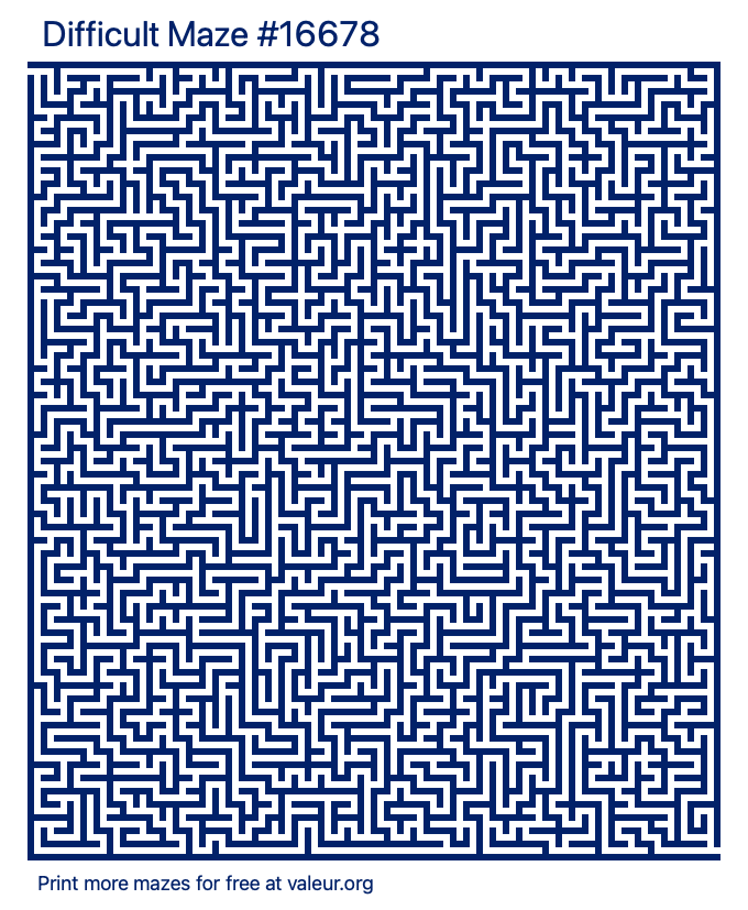 Free Printable Difficult Maze number 16678