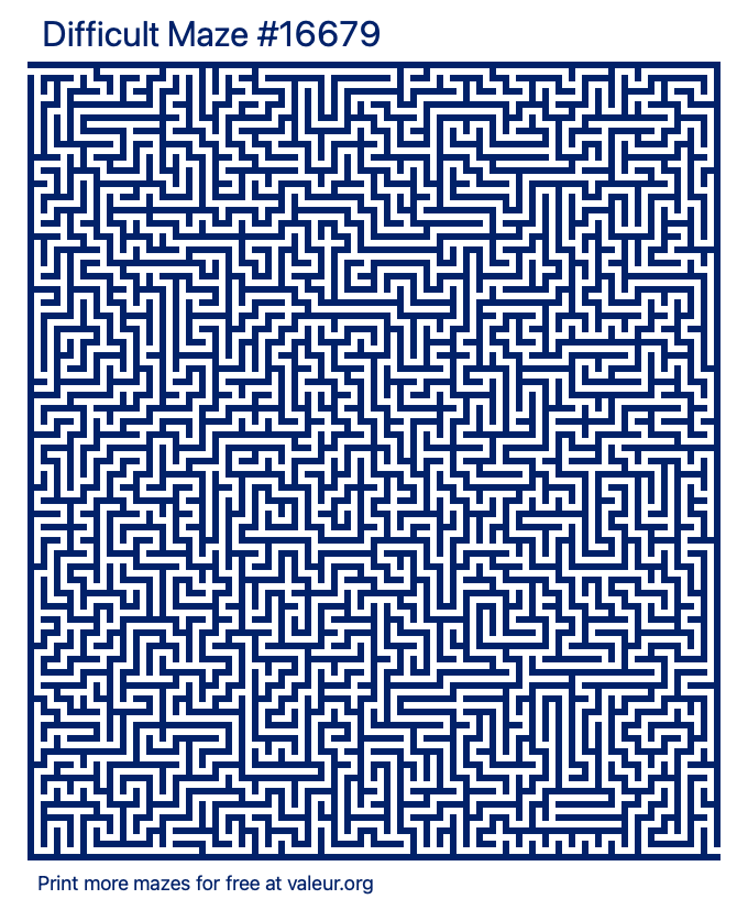 Free Printable Difficult Maze number 16679
