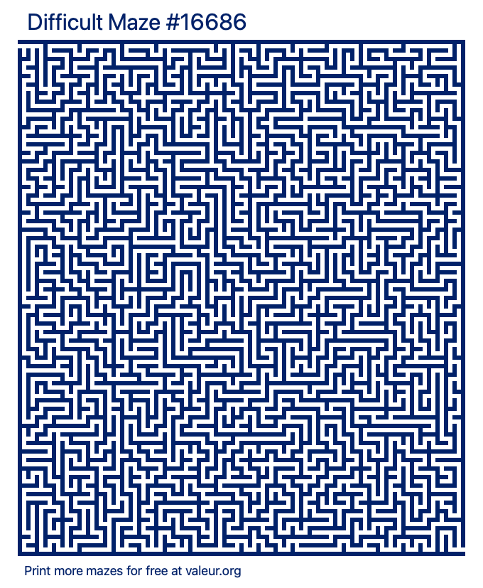 Free Printable Difficult Maze number 16686