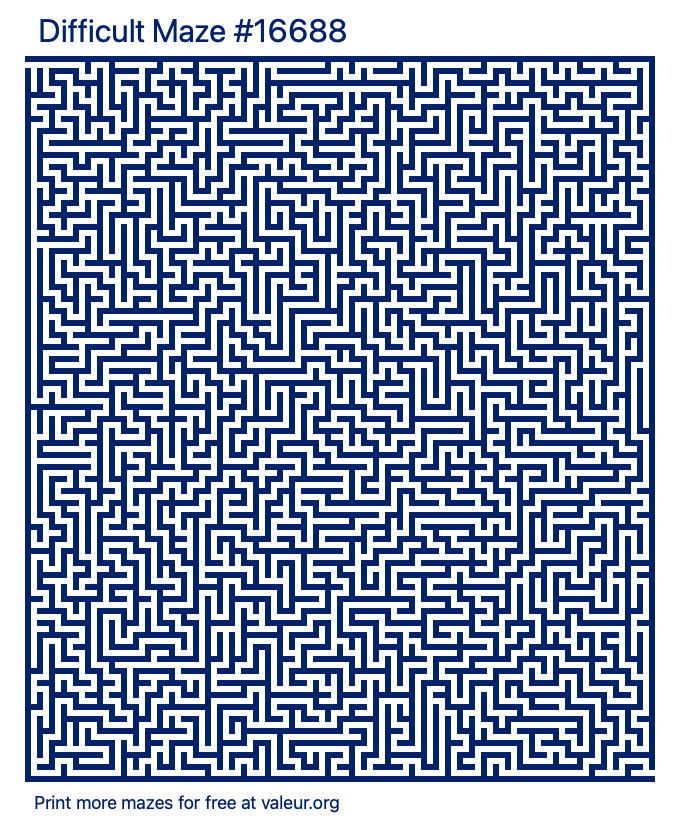 Free Printable Difficult Maze number 16688