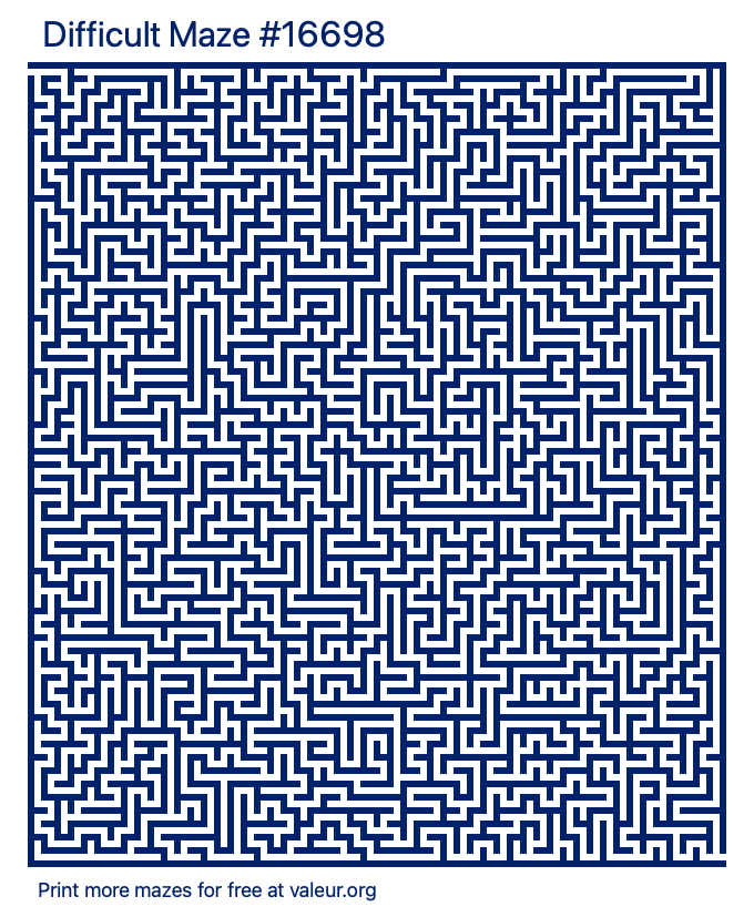 Free Printable Difficult Maze number 16698