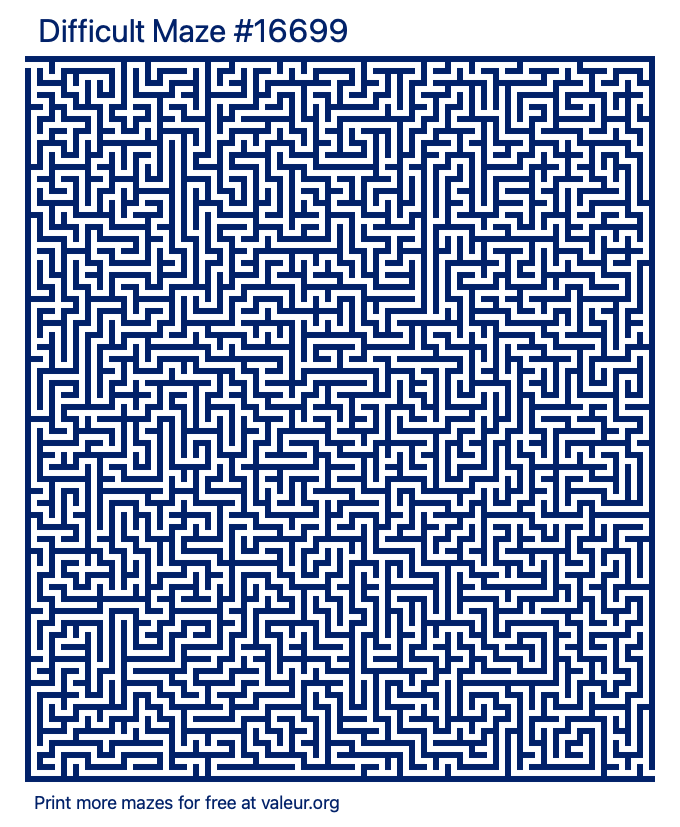 Free Printable Difficult Maze number 16699