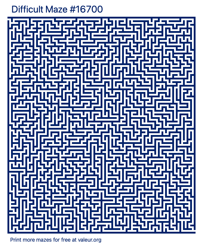 Free Printable Difficult Maze number 16700
