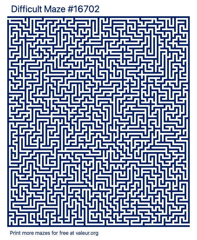 Free Printable Difficult Maze number 16702
