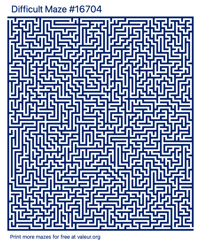 Free Printable Difficult Maze number 16704