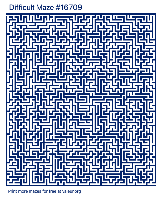 Free Printable Difficult Maze number 16709