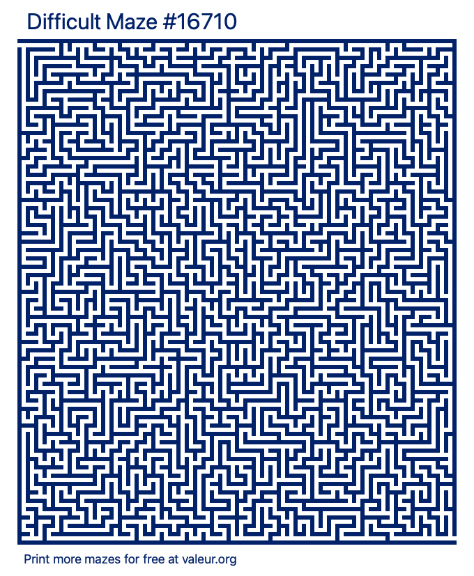 Free Printable Difficult Maze number 16710