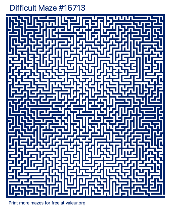 Free Printable Difficult Maze number 16713