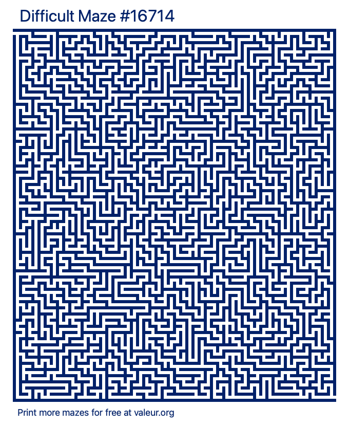 Free Printable Difficult Maze number 16714