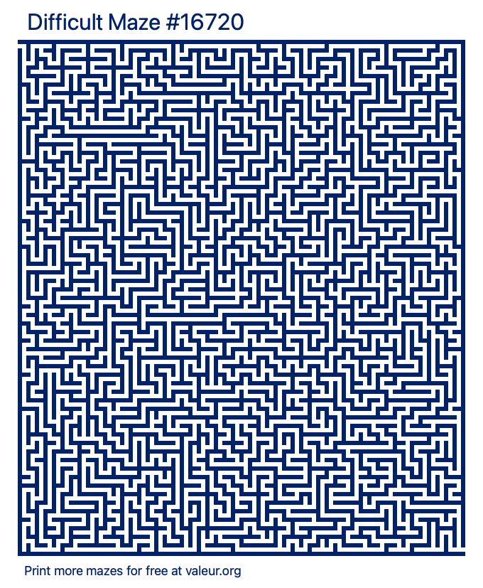 Free Printable Difficult Maze number 16720