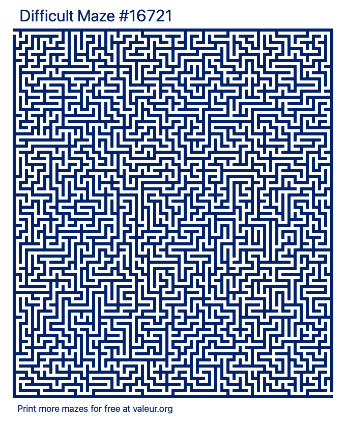 Free Printable Difficult Maze number 16721