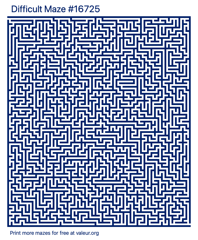 Free Printable Difficult Maze number 16725