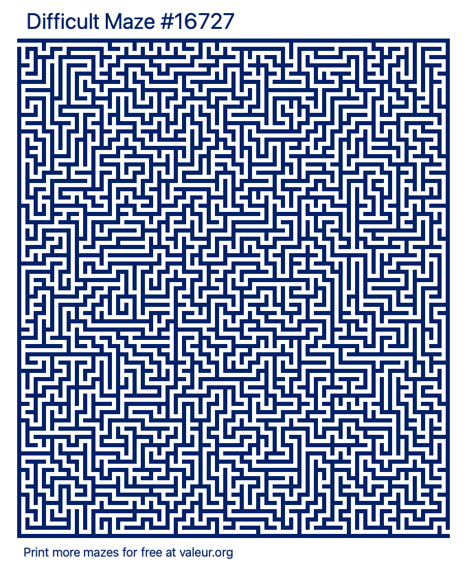 Free Printable Difficult Maze number 16727
