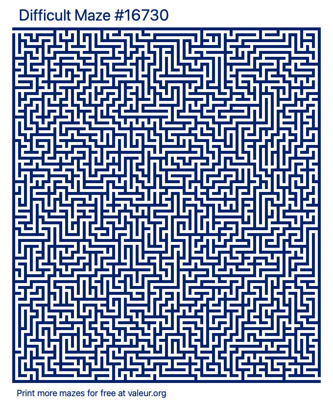 Free Printable Difficult Maze number 16730