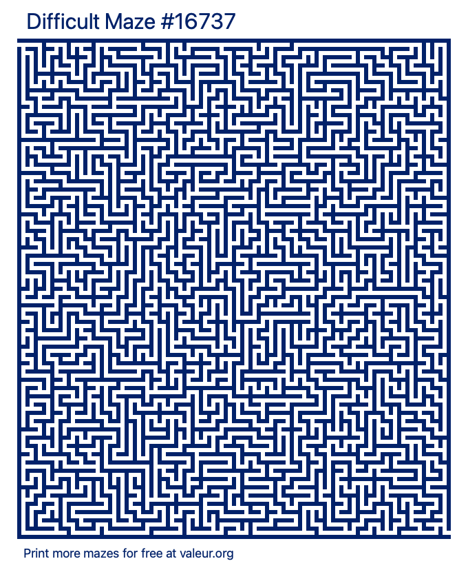 Free Printable Difficult Maze number 16737