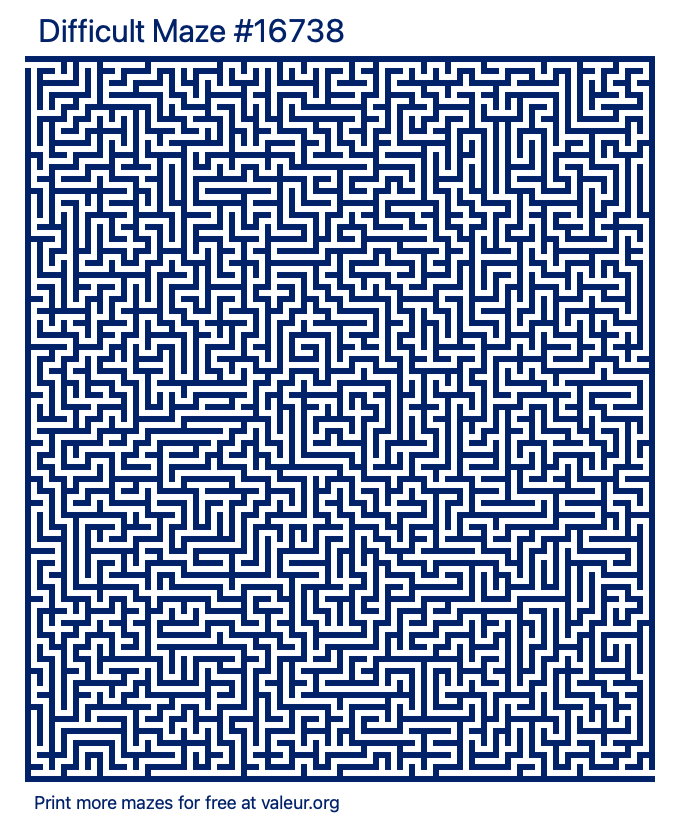 Free Printable Difficult Maze number 16738