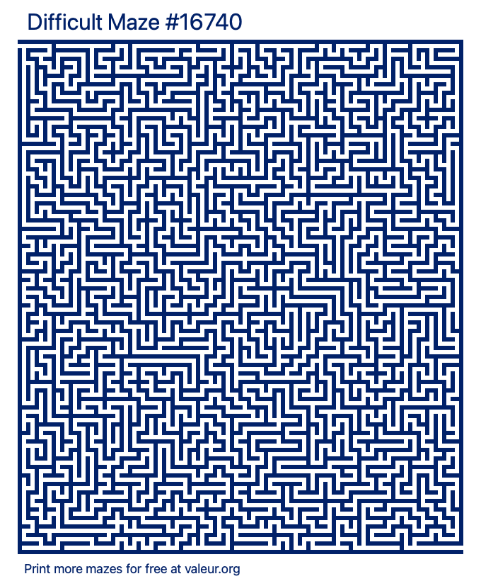 Free Printable Difficult Maze number 16740
