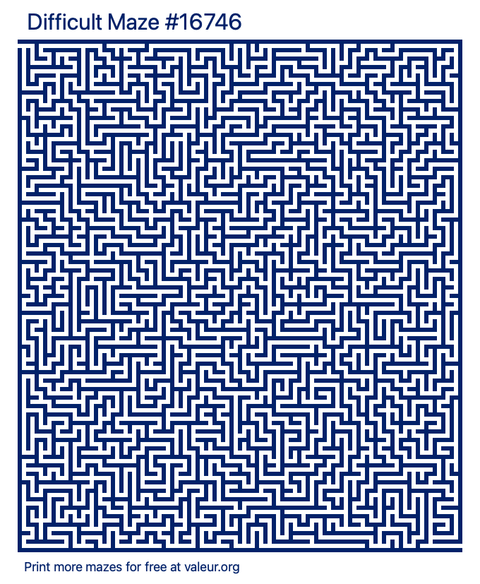 Free Printable Difficult Maze number 16746