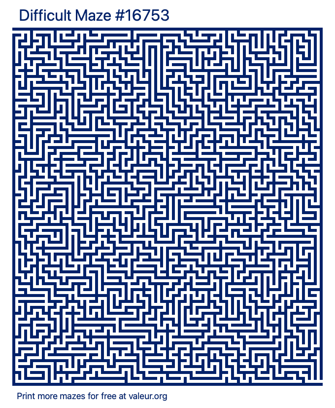 Free Printable Difficult Maze number 16753