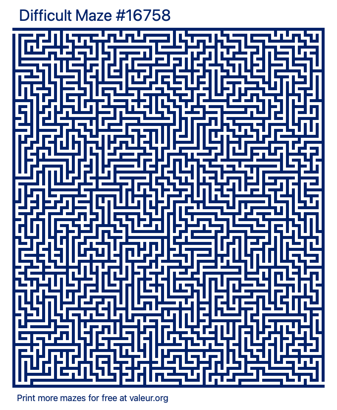 Free Printable Difficult Maze number 16758