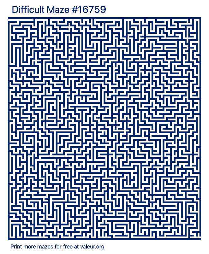 Free Printable Difficult Maze number 16759