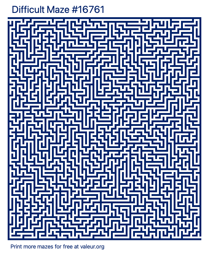 Free Printable Difficult Maze number 16761