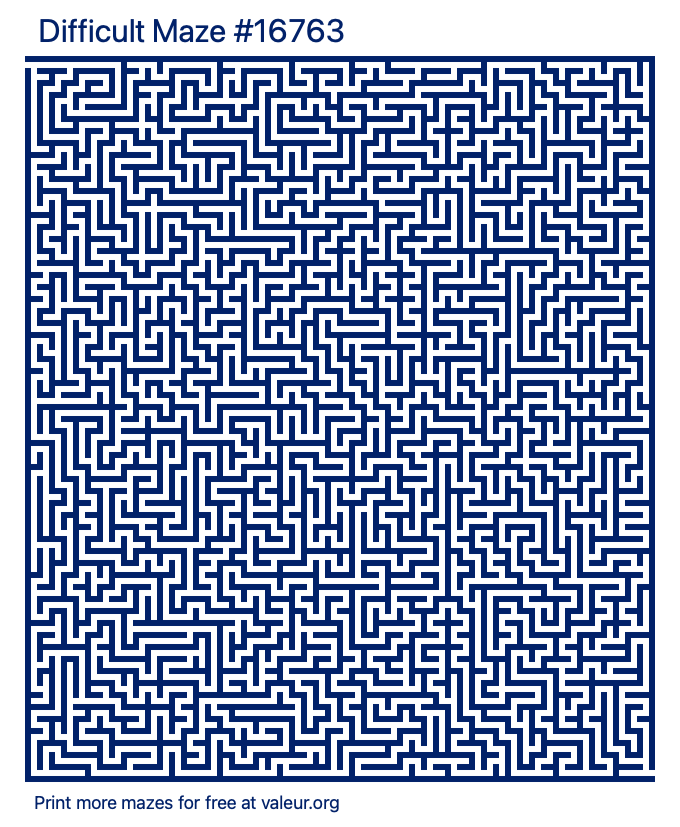 Free Printable Difficult Maze number 16763
