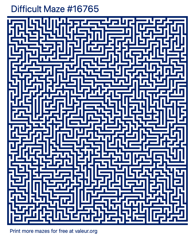 Free Printable Difficult Maze number 16765