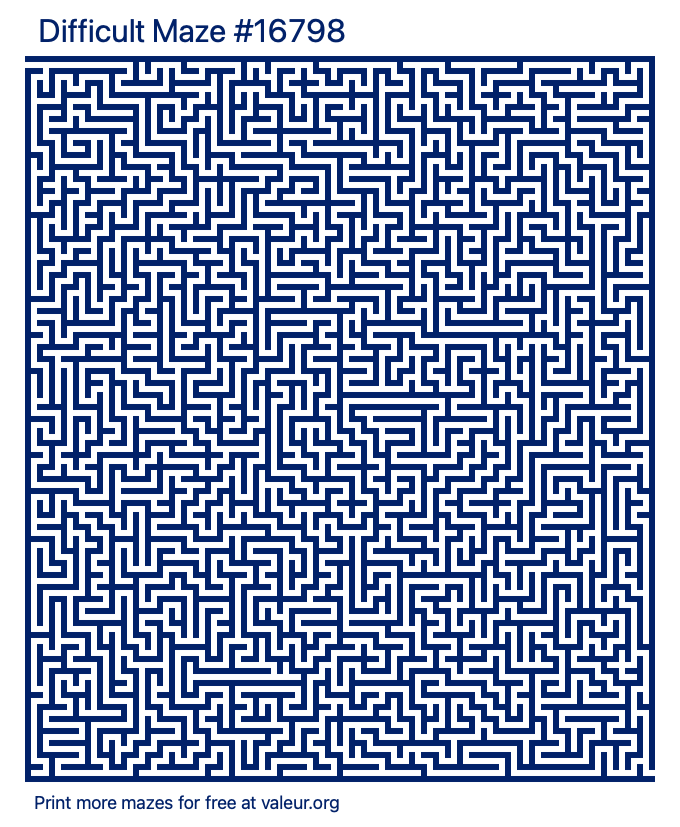 Free Printable Difficult Maze number 16798