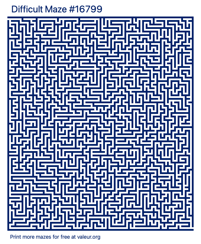 Free Printable Difficult Maze number 16799
