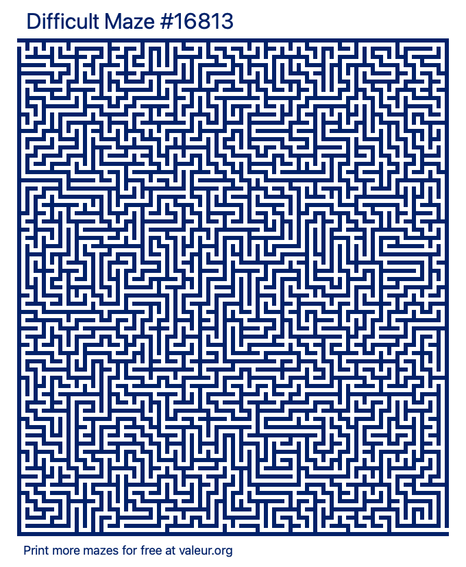 Free Printable Difficult Maze number 16813