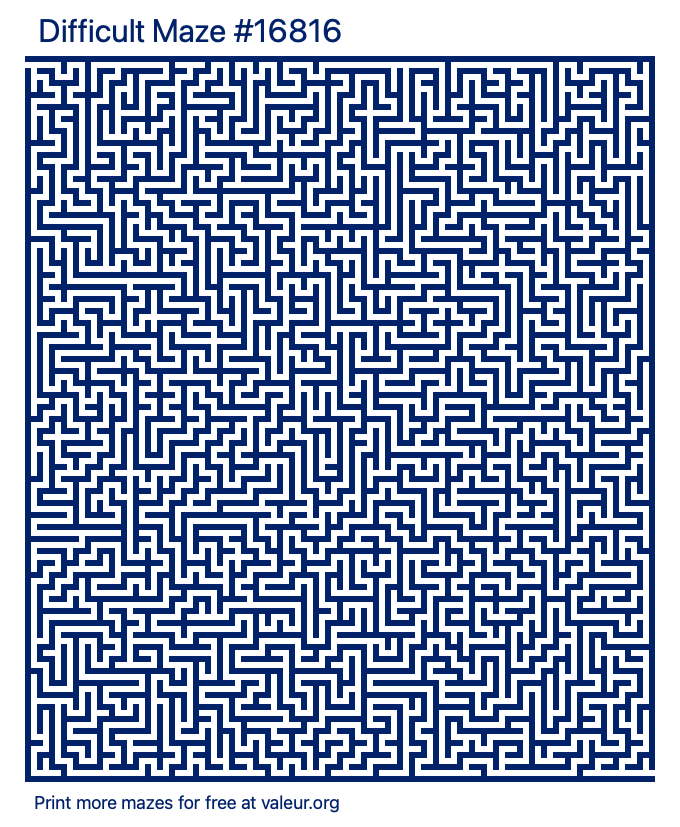 Free Printable Difficult Maze number 16816