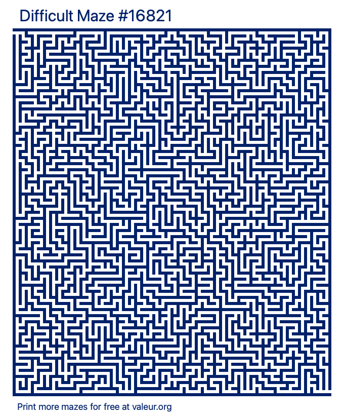 Free Printable Difficult Maze number 16821