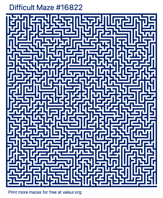 Free Printable Difficult Maze number 16822