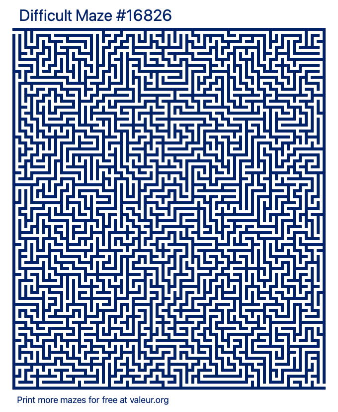 Free Printable Difficult Maze number 16826