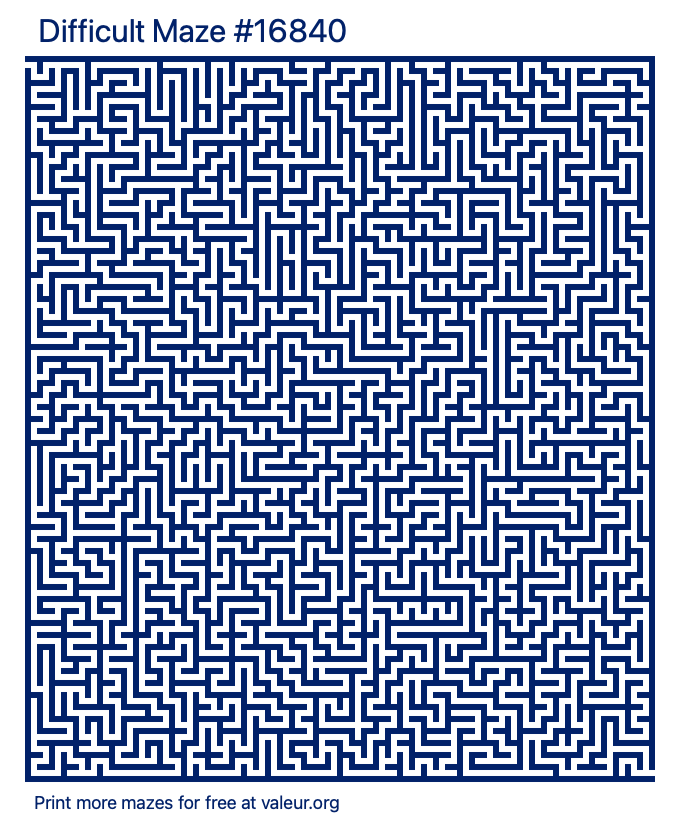 Free Printable Difficult Maze number 16840