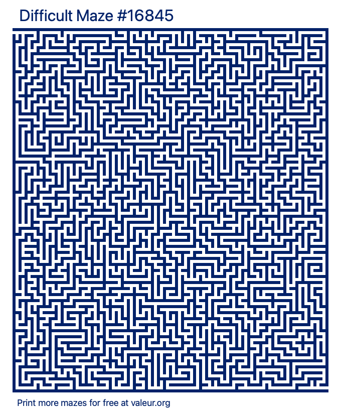 Free Printable Difficult Maze number 16845